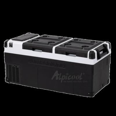 China ABS Alpicool E75 Compressor Car Fridge Box Cooler Electric Cooler AC 12v 24v APP Control Dual Use Refrigerator for sale