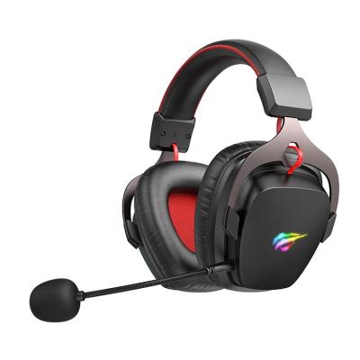 China Custom Headband H2015G Havit Low Latency 30MS 2.4G Usb Led Earphone Headband Over Ear RGB Wireless Gaming Headset for sale