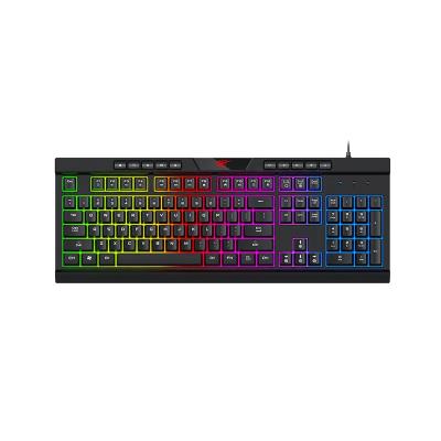 China Havit Kb500L 114Keys PC Rainbow Plug and Play Usb Wired Membrane Gamer Gaming Keyboard With Led Light for sale