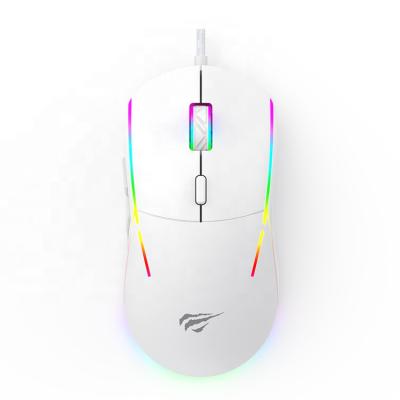 China With Ms961 Havit System Gamer Usb PC Computer Optical Fingerprint Mouse Lightweight RGB Wired Gaming Mouse for sale