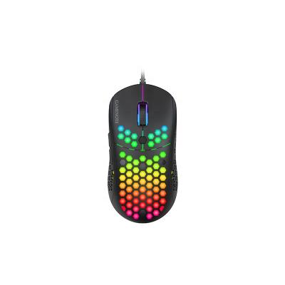 China Lightest Gaming Mouse HAVIT Honeycomb Gaming Mouse With PMW3325 Game Chip Software Holes Professional Gamer Mouse MS878 for sale