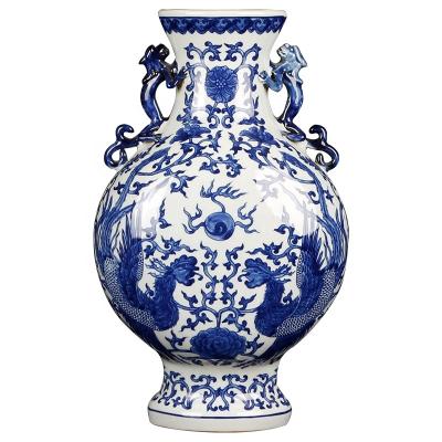 China (1300 degree) Ming and Qing Classical Ceramic Vase high temperature fired products for traditional home decoration ceramic vase home ornaments for sale