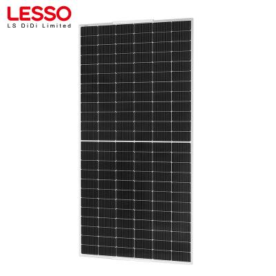 China Lesso 650 Watt Mono Solar Panel 210 Half Cell MBB Outdoor Solar Power Systems Perc Module For Household Or 210mmx210mm for sale