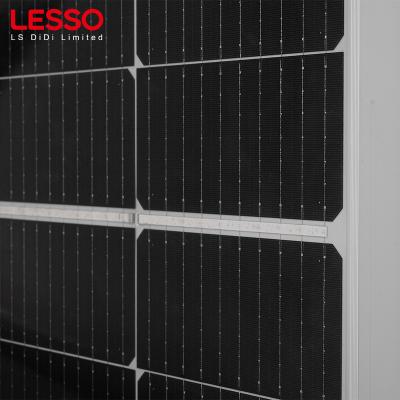 China Lesso Solar Power Outdoor Photovoltaic Panel Waterproof 650 Watt Solar Panels For Home And Factory Use 210mmx210mm for sale