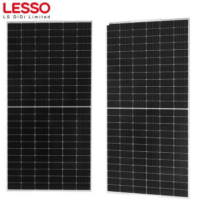 China Lesso Hot Sale Solar Panels Europe Warehouse China Factory Direct Mono Bifacial Solar Panels 650W 210mmx210mm for sale