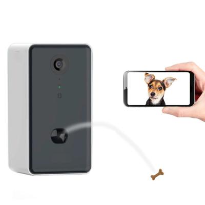 China Automatic New Arrive App Control Two Way Dog Voice Smart Pet Treat Dispenser With Camera for sale