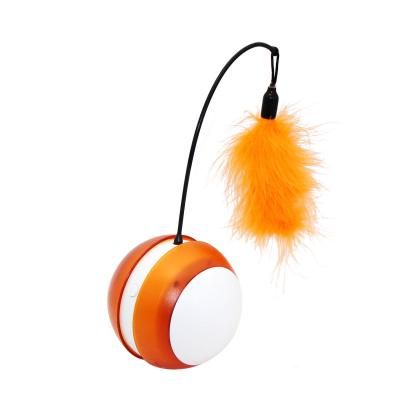 China Viable Electric Rocker Pet Cat Toy Sound Rolling Wicked Ball Cat Toys interactive for sale