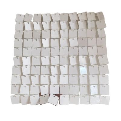 China Not Easy To Fade Warm White Shimmer Sequin Wall Backdrop Panel Large Square Style Spangle For Wall for sale