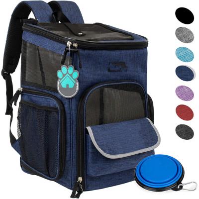 China Viable Wholesale Airline Approved Pet Travel Bag Dog Carrier Pet Backpack For Outdoor Cats Hiking for sale