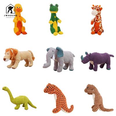 China Viable Pet Squeaky Toys For Large Medium Large Puppy Dogs Plush Dog Chew Toys Animals Train Accessories Lion Dinosaur Pets Dog Supplies for sale