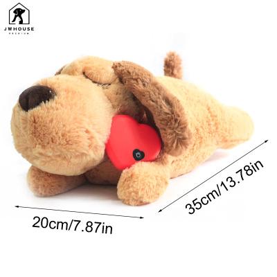 China Cute Viable Behavioral Sleep Relief Doll Puppy Heartbeat Dog Training Toy Plush Pet Comfortable Snuggle Durable Worry Drop Ship for sale