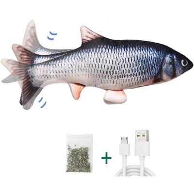 China Usb 3d juguete pez viable soft moving electronic fish for cat toy,cat fish toy pescado juguete pez electronico para gato interactive for sale