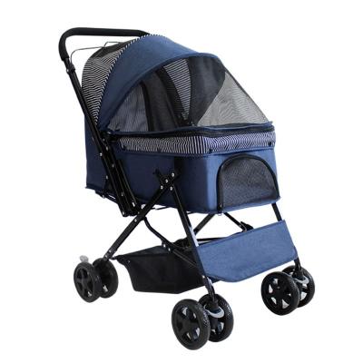 China Large 4 Wheel Viable Travel Trolley Carreolas Para Perros Pet Stroller Luxury Dog Jogging Petstroller For Cats Dogs for sale