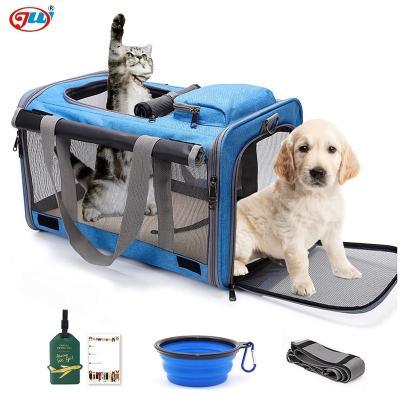 China Viable Cat Carrier with Breathable Airline Approved Mesh Pet Carrier, Easy to Clean Dog Carriers, Pet Carrier with Collapsible Pet Bowl for sale