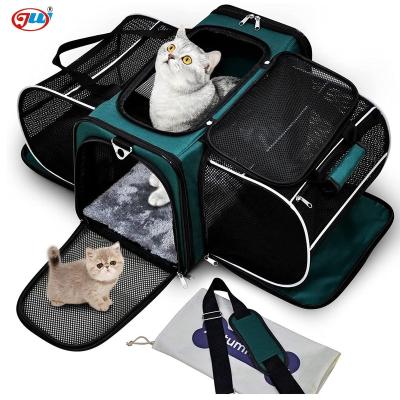 China Sustainable Cat Carrier, Pet Carrier Airline Approved, 2 Side Expandable Dog Carrier, Soft-Sided Collapsible Puppy and Dog Travel Bag Anima for sale