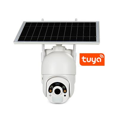 China Outdoor Solar Power Surveillance PTZ Sandlot 3g 4g 30x Tuya Solary Panel CCTV Security Cam Wireless Wifi Camera With Solar Battery for sale