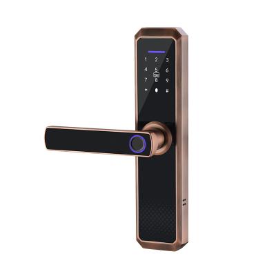 China Tuya Bedroom Digital Biometric Smart Lock Door Tuyasmart/Smartlife Fingerprint Door Lock QR Code Keyless Smart Home CARD Door Lock APP Wifi Fingerprint Door Lock Home RFID fingerprint for sale