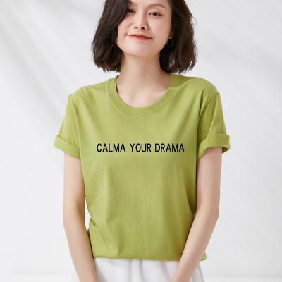 China Anti-wrinkle the new arrival of the new design of the custom made T-shirt of the summer women's short sleeve for sale