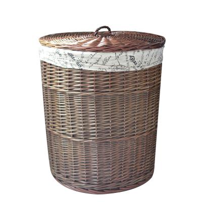 China Viable Popular Handicraft Wicker Woven Laundry Basket Simple And Generous High Quality Storage Basket for sale