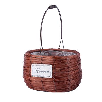 China No Decoration Baskets Flower Flower Arrangement Hot Selling Wholesale Basket , Plastic Flower Basket for sale