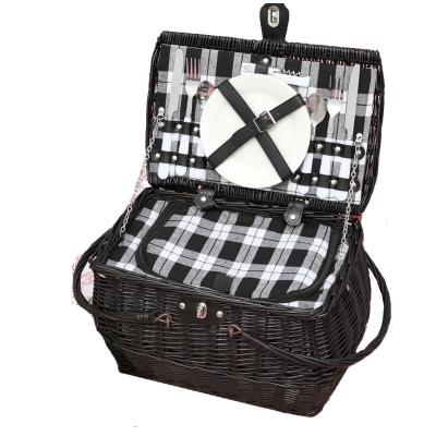 China Detachable Popular Hand - Portable Large Picnic Basket Space Storage Woven Basket for sale