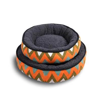 China Cat Beds House Mat Waterproof Luxury Soft Pet Donut Bed Small Sizes Corduroy Fabric Pet Fabric Round Plush Waterproof Dog for sale