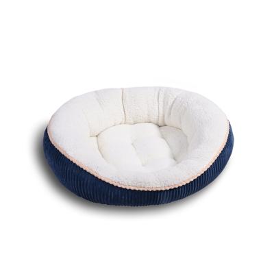 China Morden Waterproof Cuddle Bed Small Size Oval Dogs Bed With Plush Top Pet Supplies for sale