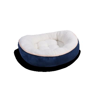 China Waterproof Morden Cuddle Bed Large Size Oval Dogs Bed With Plush Top Pet Supplies for sale