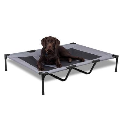 China Outdoor Pet Crib Extra Large Pet Bed Rectangle Waterproof Expanded Steel Tube Dog Bed Raised for sale