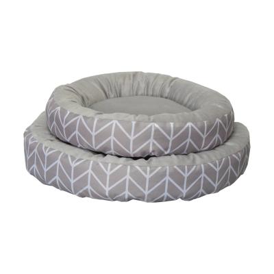 China Washable Cat Bed Pet Mattress Wave Donuts Pet Round Shape Dog Bed Small Size Soft Plush Waterproof Washable Pet Supplies for sale