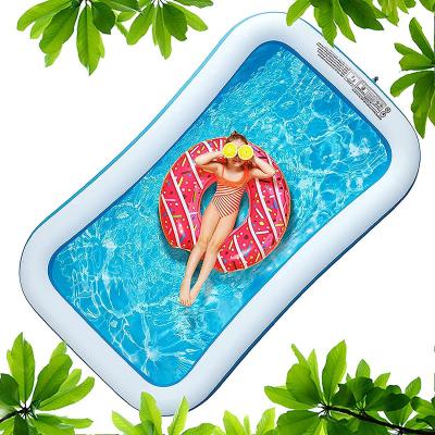 China Hot Selling PVC Family Outdoor Portable Swimming Pool Tub Rectangular Inflatable Swimming Pools for sale