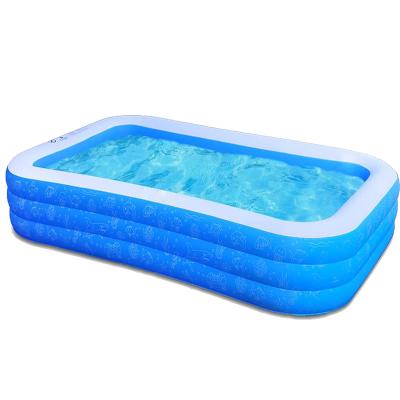 China Hot Selling PVC Family Outdoor Portable Swimming Pool Tub Rectangular Inflatable Swimming Pools for sale