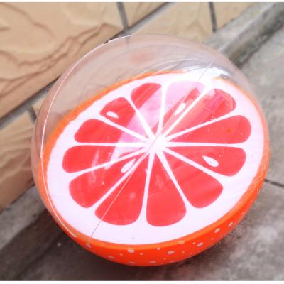 China Newest Big Round Inflatable Beach Ball Inflatable Toy 10pcs MOQ Classic Float Summer Pool Float Toy - Watermelon Orange for sale