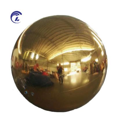 China Toy Free Sample Inflatable Decorations PVC Inflatable Pool Gold Mirror Toy Giant Hanging Metallic Silver Balls for sale