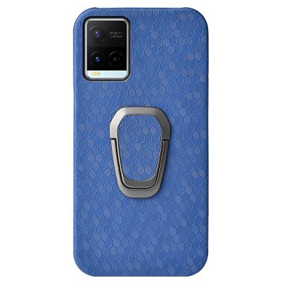 China Ultra Thin Shockproof Ring Stand PC Bracket Phone Case Honeycomb Pu Leather For VIVO Y21 Y23 PRO Phone Case Bag for sale