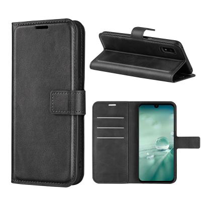 China Luxury High Quality Leather Shockproof Flip Cell Phone Cases Fashion Mobile Phone Cases With Card Holder For AQUOS Wish SHG06 Pointed Cover for sale