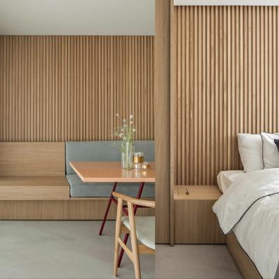 China Contemporary 3d wood paneling wall made up of timber feature fluted wall panels for sale