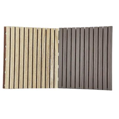 China Contemporary MDF Wooden Grooved Acoustic Panel for sale