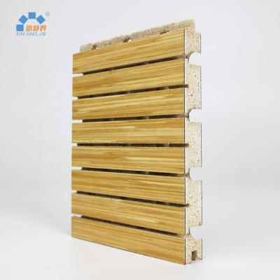 China Contemporary Soundproofing Acoustic Wall Panels Wood Grooved for sale