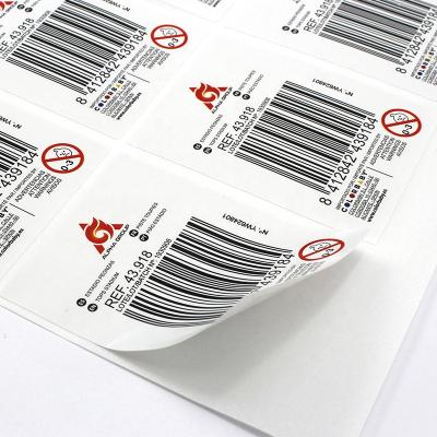 China China factory custom barcode barcode label printing self adhesive barcode paper stickers with variable serial numbers for sale