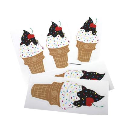 China Custom Printing Food Scented Gelato Ice Cream Flavor Scented Adhesive Label Sticker With Good Smell for sale