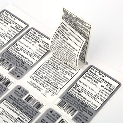 China Waterproof Custom Printed Adhesive Multilayer Labels Booklet Stickers For Pharmaceutical Vial Bottles for sale