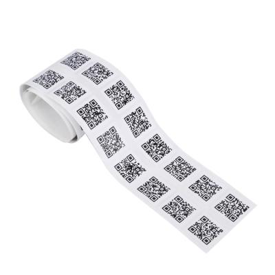 China QR Code Printed Roll Adhesive Security Labels Data QR Code Custom Printing Variable Serial Stickers With Custom Logo for sale