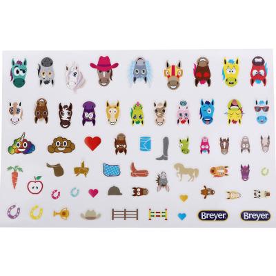 China Small Anti Vinyl PET Cute Cartoon Stickers Reusable Custom Static Clear Glass Film Sticker For Kids for sale