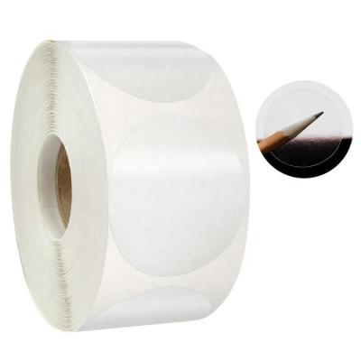 China Waterproof Wholesale Small Roll Adhesive Transparent Clear Vinyl Round Seal Sticker Labels for sale