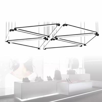 China 80lm/W Suspended Desk Led Tube Light Pendant Lamp 12w/18w/24w Hanging Led Linear Pendant Light for sale