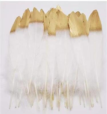 China New gift birthday party gold feather garland wedding decoration gold and white feather garland for sale