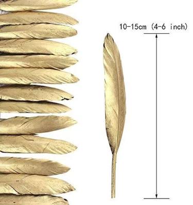 China New gift birthday party gold feather garland wedding decoration gold and white feather garland for sale