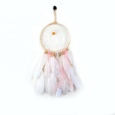 China Factory Wholesale Bohemian Modern Simple Feather Dream Catcher For Wedding Wall Decoration for sale