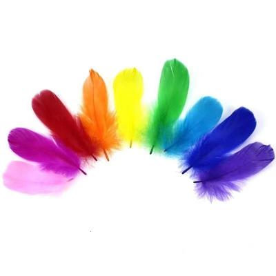 China New 100pcs/lot 6-12cm Artificial Colorful Goose Feathers\Handwork Feathers\Feather Goose For Decorations for sale